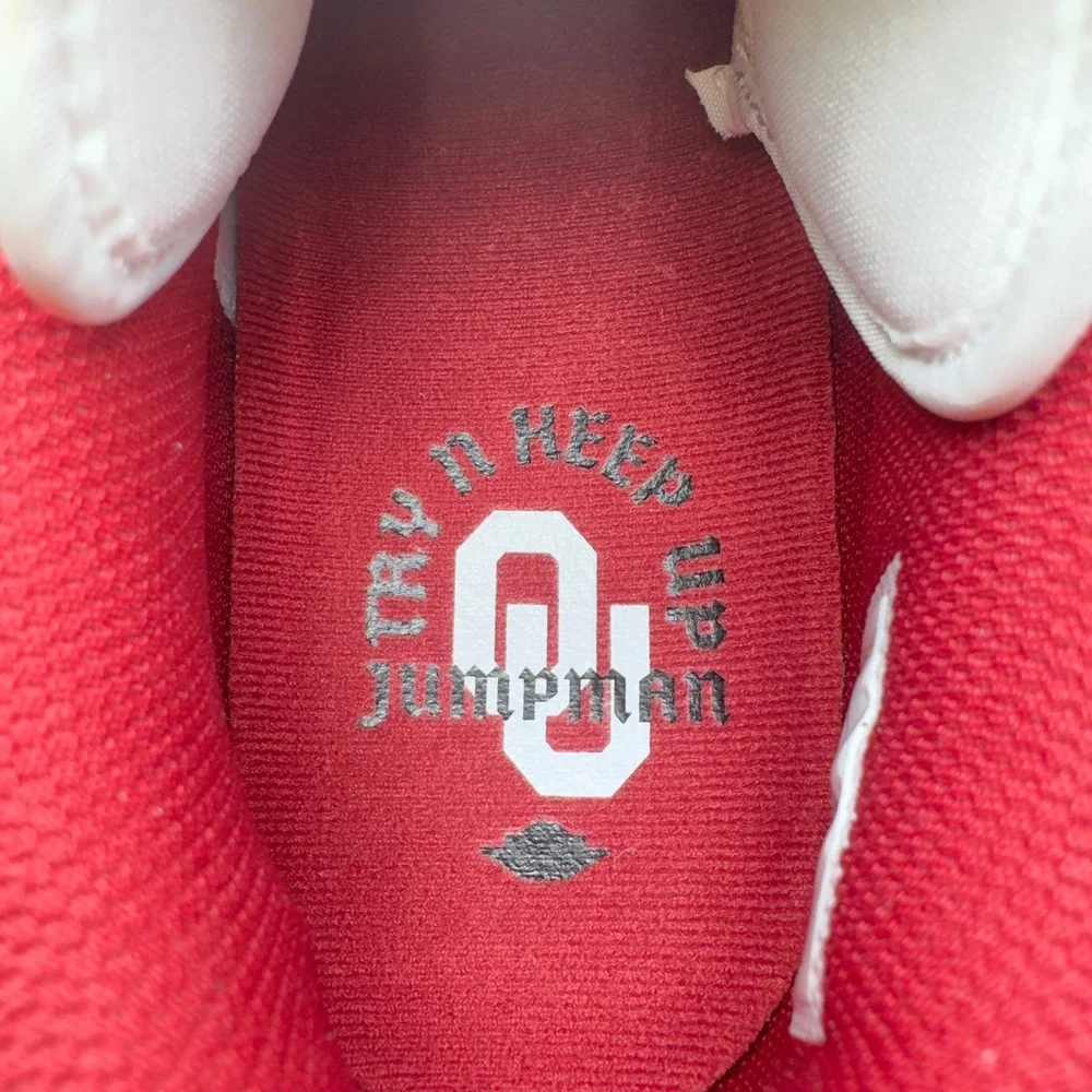 Jordan 1 Low Vapor Edge Oklahoma Sooners OU PE Football Cleats Mens Size 11